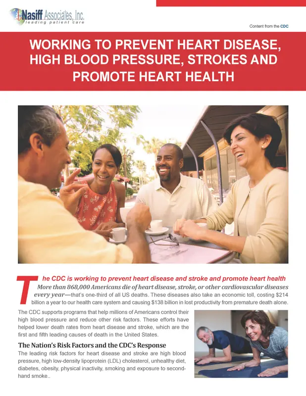Prevent Heart Disease flyer on a white bg