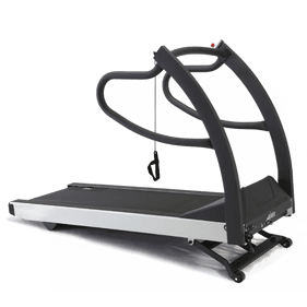 A white background with a treadmill machine.