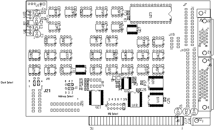 A schematic diagram of a pcb.