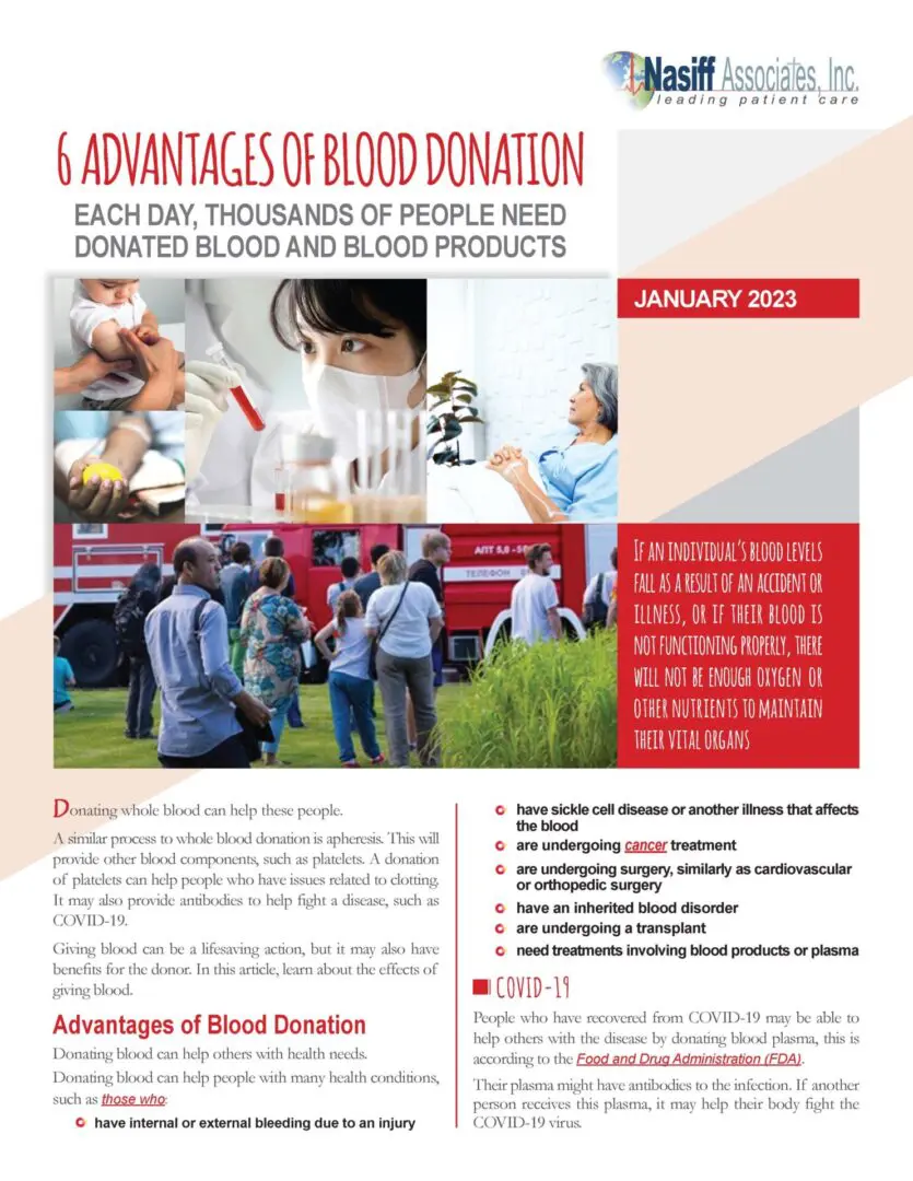Blood donation flyer on a white bg