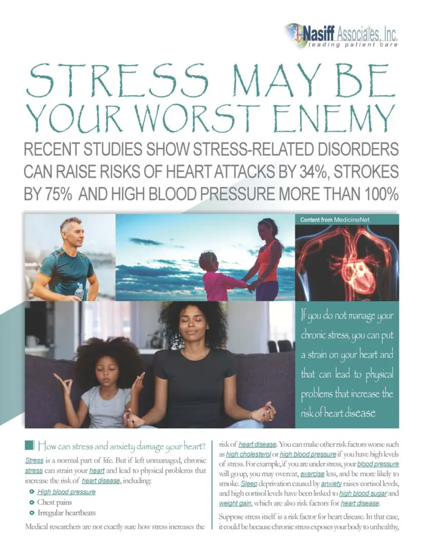 Stress Management flyer on a white bg